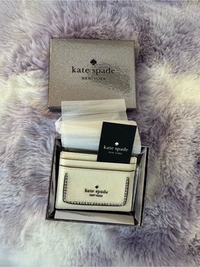 Kate Spade Madison Faux Crystal Card Holder with Crystal Trim